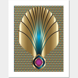 Golden Fan - Curved FAn Posters and Art